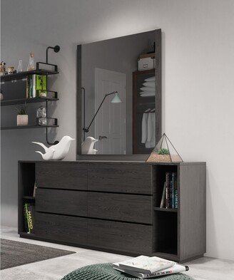 Nova Domus Jagger Modern Grey Dresser & Mirror Set