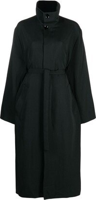 Belted Wool Gabardine Coat