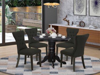 5-Piece Kitchen Table Set Included a Round Kitchen Table - 4 Kitchen Chairs