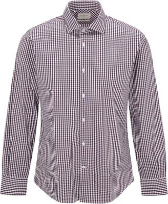 Checkered Pattern Button-Up Shirt