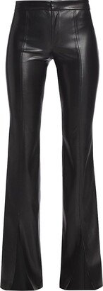 Walker Vegan Leather Split-Hem Pants