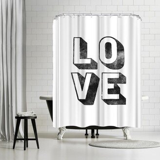 71 x 74 Shower Curtain, Love Block by Motivated Type