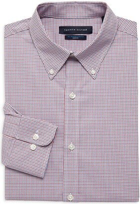 Slim Fit Checked Oxford Dress Shirt