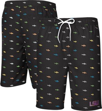 Men's G-iii Sports by Carl Banks Black Lsu Tigers Anchor Swim Trunks