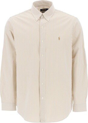 Logo Embroidered Striped Shirt-AI