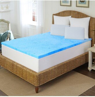 Rio Home Fashions Arctic Sleep 2 Marbleized Gel Memory Foam Topper - King