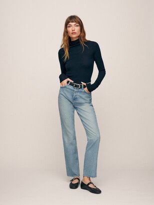 Cynthia High Rise Straight Jeans-AB