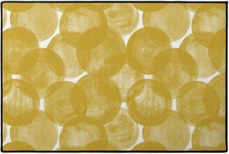 Door Mats: Watercolor Dots - Yellow Door Mat, Yellow