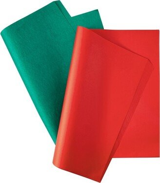 Juvale 160 Sheets Bulk Colored Tissue Paper for Gift Wrap Bags, Birthday Party Presents Wrapping, Red & Green, 15 x 20 in