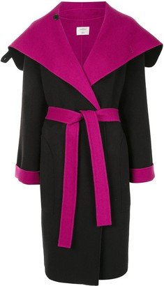 Colour-Block Wool-Blend Coat