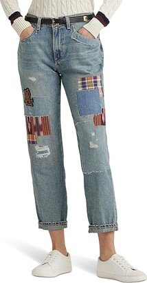 Patchwork Relaxed Tapered Jeans in Skye Wash (Skye Wash) Women's Jeans
