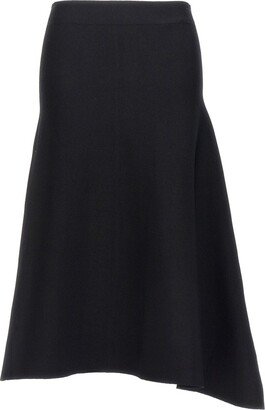 Asymmetric Midi Skirt-AE