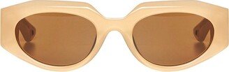 Oval Frame Sunglasses-AN