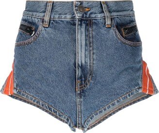 High-Waist Denim Mini Shorts