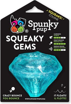 Spunky Pup Diamond Squeaker - Squeaky Gems - Dog Toy - Light/pastel Blue