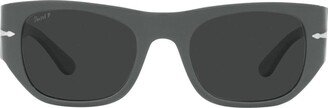 Rectangle Frame Sunglasses-BN