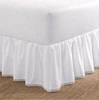 Crochet Ruffle Tailored Bedskirt White