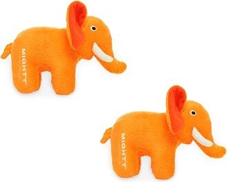 Mighty Jr Safari Elephant Orange, 2-Pack Dog Toys
