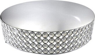 Crystal Round Cake Stand, 18-Inch - Silver