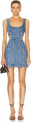 Vivi Cut Out Tank Dress in Blue