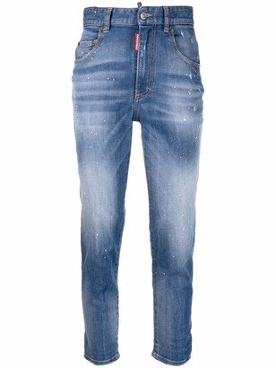 High-Rise Cropped Jeans-AA