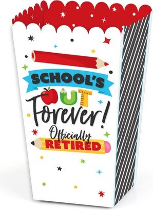 Big Dot Of Happiness Teacher Retirement - Happy Retirement Party Favor Popcorn Treat Boxes - 12 Ct