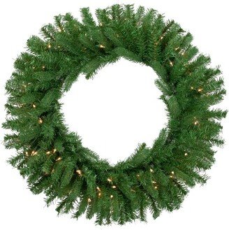 Northlight Pre-Lit Sierra Noble Fir Artificial Christmas Wreath, 30-Inch, Clear Lights