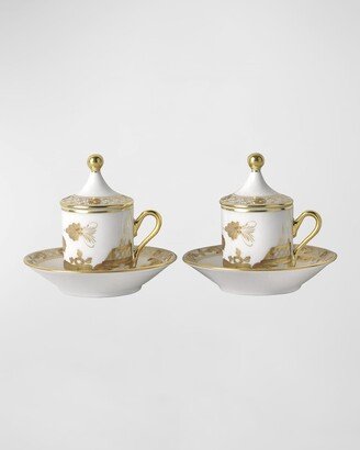 Coffe Cup with Plate and Cover, Set of 2-AA