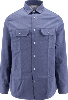 Buttoned Long-Sleeved Shirt-CQ