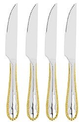 Molten Gold Steak Knives, Set of 4