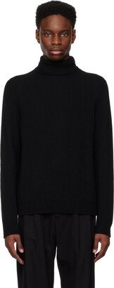 Black Ribbed Turtleneck-AB