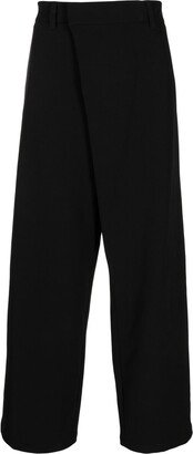 Asymmetric wide-leg trousers