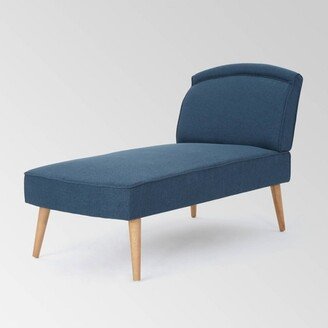 Carisia Mid Century Modern Chaise Lounge Navy Blue