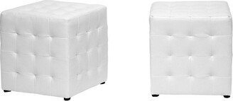 Set of 2 Siskal Modern Cube Ottoman