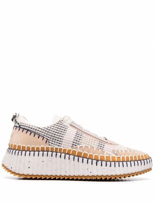 Whipstitch-Trim Sneakers