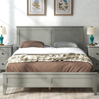 RASOO Modern Solid Wood Full Platform Bed