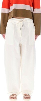 Drawstring Wide-Leg Trousers-AD