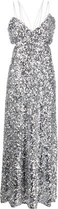 Roux sequin-embellished midi dress