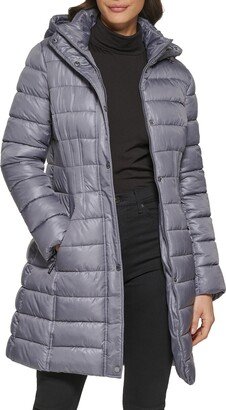 Water-Resistant Hooded Quilted Puffer Jacket