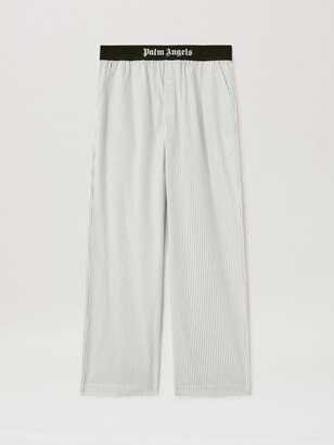 Classic Logo Striped Pajama Pants-AA