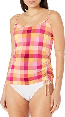 BEACH HOUSE Picnic Plaid Bridget Shirred Side Tankini (Summer Fig) Women's Swimwear