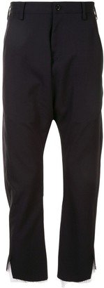 Raw Edge Straight Trousers