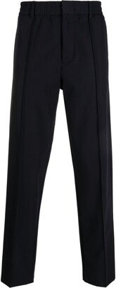 Elasticated-Waist Straight-Leg Trousers-AN