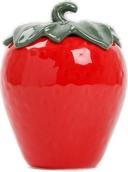 Strawberry Shaped Foldover Top Candle