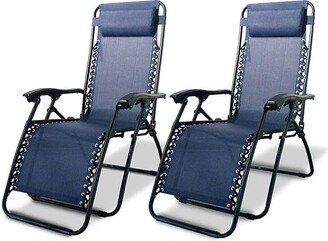 Caravan Canopy Blue Zero-Gravity Chairs