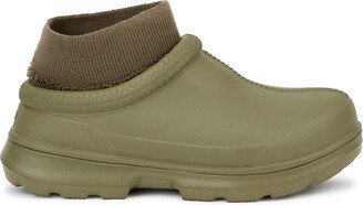 Tasman Army Green Rubber Clogs , Clogs, Round toe