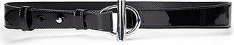 Patent Leather Toggle Ring Belt Medium (Black) Women's Belts