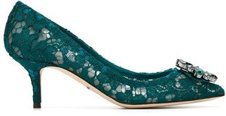 Lace Pumps With Crystals