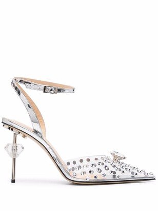 Crystal-Embellished Stiletto Pumps