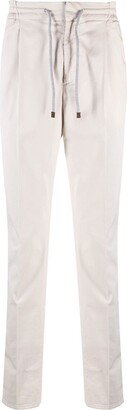 Drawstring-Waist Tapered Trousers-AC